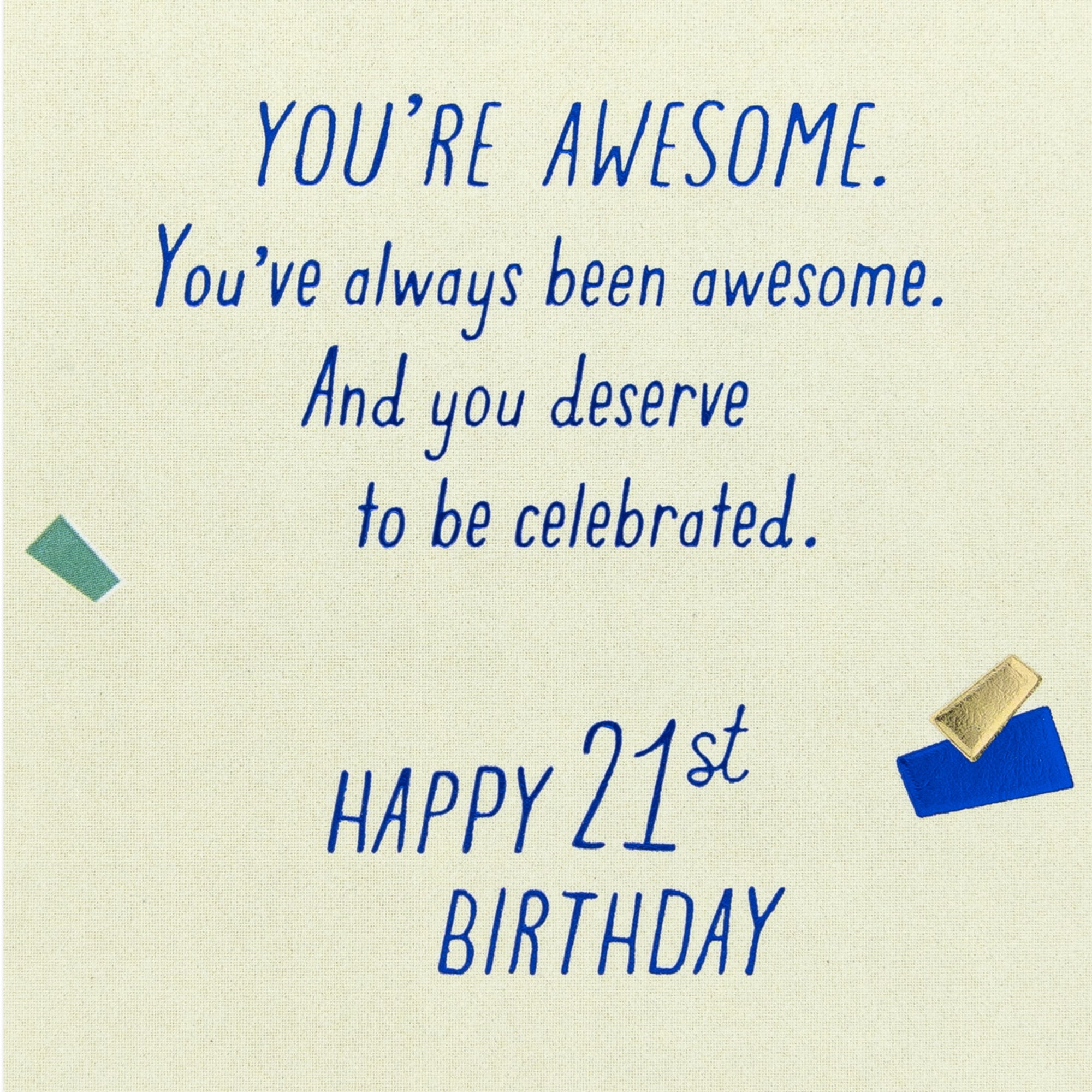 Hallmark 21st Birthday Card (You're Awesome)