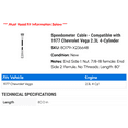 thumbnail image 2 of Speedometer Cable - Compatible with 1977 Chevy Vega 2.3L 4-Cylinder, 2 of 2