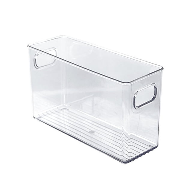 Promotion!Stackable Plastic Food Storage Bins for Refrigerator Organizer Transparent C