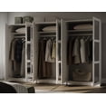 thumbnail image 2 of 100% Solid Wood Urban 6-Door Wardrobe with Mirrored Doors, 2 of 2