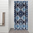 thumbnail image 3 of Small Stall Narrow Shower Curtain 36"W x 72"L – Tropical Bohemian Leaves, Mid-Century Abstract Boho Botanical Bathroom Decor, Vintage Floral Palm Leaf Pattern, Rustic Tribal Folk Style, 3 of 5