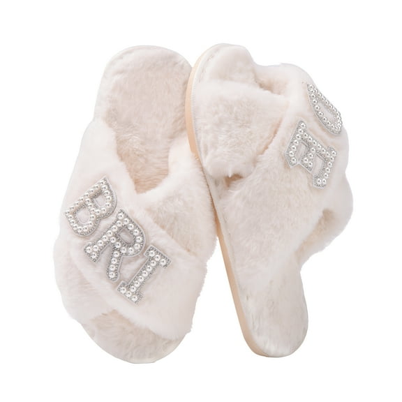 TRANSLINK Fuzzy Open Toe Slippers for Women with Memory Foam Indoor Outdoor Comfort House Shoes for Relaxation