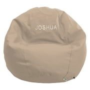 Bean Bag Chair Kid Size Personalized Embroidered Comfy Bean - Natural
