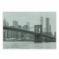 thumbnail image 1 of Landscape Cutting Board, Photo of Brooklyn Bridge over East River and Tall Buildings Skylines at the Back, Decorative Tempered Glass Cutting and Serving Board, Small Size, Grey White, by Ambesonne, 1 of 1