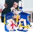 thumbnail image 2 of Temporada De Graduación Azul Con Gafas, Muñeca Sin Rostro, Adornos De Regalo De Graduación Suaves Y Cómodos Cateissary FN007786-02, 2 of 6