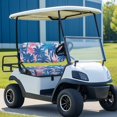 thumbnail image 2 of Uorisanigo Golf Cart Seat Elastic Golf Cart Replacement Front Seat Coconut Tree Print Adjustable Straps Golfs Carts Seats Protector Fit for EZGO/Yamaha/Club Car, 2 of 7
