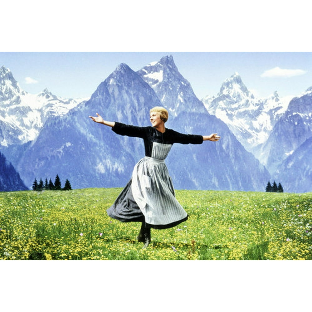 The Sound Of Music 24X36 Poster Julie Andrews dancing in Austrian hills