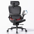 thumbnail image 5 of Sihoo B100 Se Office Chair, Dual-Back Ergonomic Chair, 2D Headrest & Flip-up Armrest, Soft Cotton Seat, Mesh Chair for Home Office & Gaming, 300lbs, Black, 5 of 16