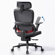 Sihoo B100 Se Office Chair, Dual-Back Ergonomic Chair, 2D Headrest & Flip-up Armrest, Soft Cotton Seat, Mesh Chair for Home Office & Gaming, 300lbs, Black