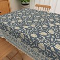 thumbnail image 4 of Nanqianyi Vintage Blue Floral Tablecloth,60x102 Inch Rectangle Waterproof Stain Resistant Table Cover for Farmhouse Dining Decor, 4 of 7
