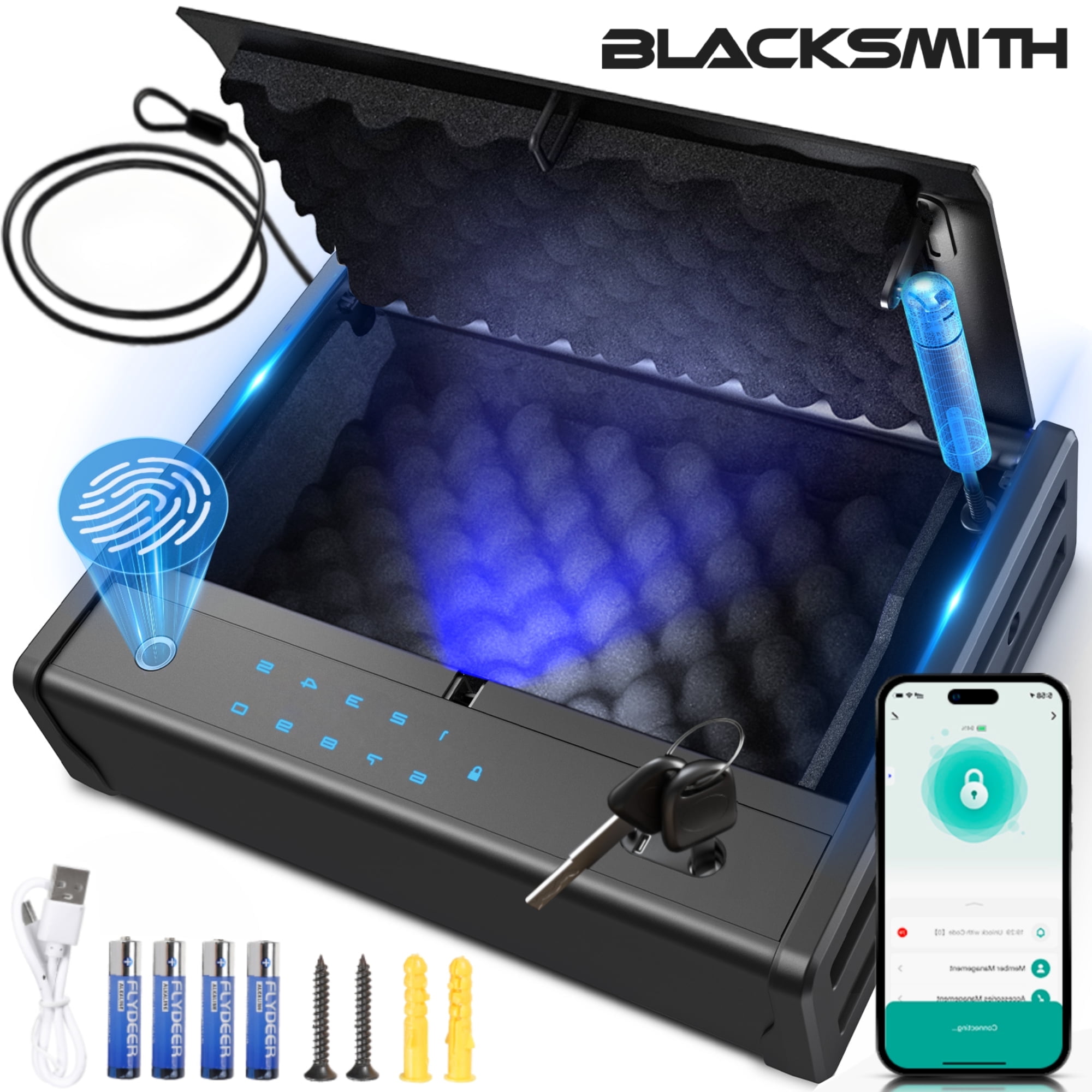 Fingerprint Safe Box Pistolet de poing Coffre-fort Haute acier