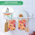 thumbnail image 4 of Yayeee Pot Holders Kitchen Heat Resistant with Pocket 7"x9.8" Cotton Oven Cooking Hot Pads, Orange Hand Drawn Floral, 4 of 7