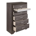 thumbnail image 4 of Lexicon Matteo Faux Leather Accent Chair in Gray and Black, 4 of 5