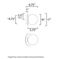 thumbnail image 5 of 26033SWSBRBK Maxim Lighting Vesper-One Light Wall Sconce-7 Inches wide by 7 inches high, 5 of 5