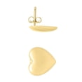thumbnail image 5 of JewelStop 14k Yellow Gold Polished Finish Heart Puffed Up Studs Earrings with Push Back Clasp, 5 of 5