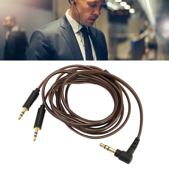 Cable De Repuesto Para Auriculares De 3,5 Mm A Doble De 2,5 Mm, Cable Suave Para Auriculares De 47,2 Pulgadas Que Elimina El Efecto De La Piel Cobre Sin Oxígeno Para HE 350 Para