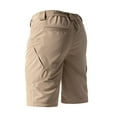 thumbnail image 4 of WTOBBY Men's Durable Tactical Ripstop Utility Cargo Shorts - Multi-Pocket Abrasion-Resistant Design for Hiking Camping Construction,Khaki 2XL, 4 of 5