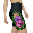 thumbnail image 6 of Flowers Roses Amazing Zumba Women's Workout Shorts (AOP), 6 of 9