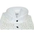 thumbnail image 5 of Men CEREMONIA Tuxedo Shirt Rhinestone Cotton Turkey #Milano 13 White Wing Tip, 5 of 10