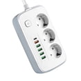 thumbnail image 3 of Cable de alimentación Cable de extensión 3 tomas 6 x USB Multi Hole Plugs Row Plugs with Smart Terminal Blocks Electrical Sockets, 3 of 4
