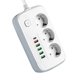 thumbnail image 3 of Cable de alimentación Cable de extensión 3 tomas 6 x USB Multi Hole Plugs Row Plugs with Smart Terminal Blocks Electrical Sockets, 3 of 4