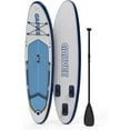 thumbnail image 2 of Garvee Inflatable Stand-up Paddle Board, 10.6' x 32'' x 6'', Manual Pump, with Camera Mount, White & Blue, 2 of 8