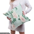 thumbnail image 5 of Ambesonne Floral Fabric by the Yard Upholstery, Soft Pastel Tones Flowers, 1 Yard, Blue Blush, 5 of 5