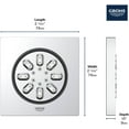 thumbnail image 5 of Grohe 26745 Rainshower Aqua 2 Function Square Metal Body Spray - Nickel, 5 of 7
