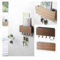 thumbnail image 5 of Koadzawe Key Holder, Mail, Letter And Key Organizer Wall Mounted with 5 Hooks, Decorative Wood Aluminum Key Chain Rack Hanger for Entryway, Door, Kitchen, Hallway, Foyer, 5 of 7