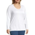 thumbnail image 6 of JMS by Hanes Plus-Size Women's Long-Sleeve V-neck Tee, 6 of 6