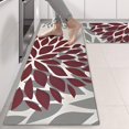 thumbnail image 2 of Kitchen Rugs Sets Of 2,Red and Gray Floral Pattern Anti Fatigue Kitchen Mat Rugs Non Slip Washable,Decorative Kitchen Floor Mats for Kitchen,Sink,Laundry,17"X47", 2 of 5