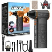 2026 Upgrade 5000w Thermal Snow Blower, Mini Turbo Snow Blower, Portable Hot Air Blower, with Efficient Turbine Tech, for Snow & Dust Removal Drying Cleaning (Full*1set)