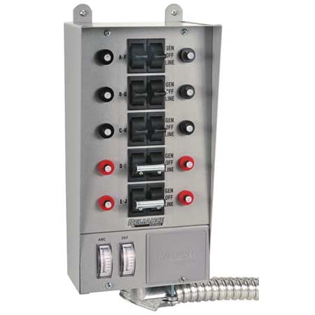 - Reliance 30310A 60A Manual Transfer Switch, 125/250V