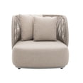 thumbnail image 2 of Outdoor Sofa Set of 2 Outdoor Patio Furniture All-Weather Rope Couch Aluminum Sofas with Thick Cushions, Beige, 2 of 8