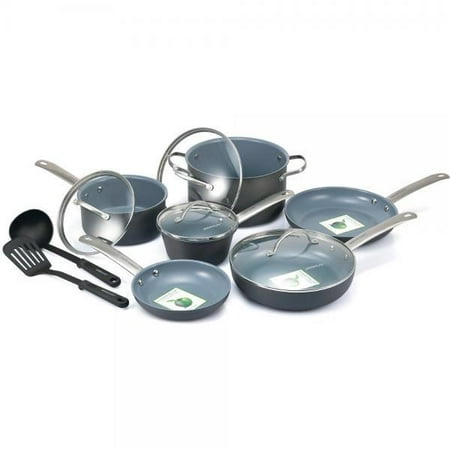 GreenLife Gourmet Healthy Ceramic Non-Stick Hard Anodized 12pc Cookware