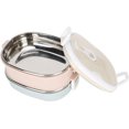 thumbnail image 1 of shiyou-Portable Bento Lunch Box, Stainless Steel Insulated Bento Box Thermos Food Container for Student Children Work (Double Layer), 1 of 4