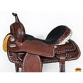 thumbnail image 4 of 16 In Hilason Western Horse Barrel Racing Trail American Leather Saddle Dark Brown Tack, 4 of 8