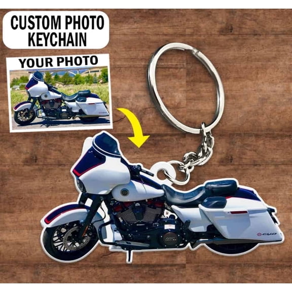 Motorcycle Personalized Keychain, motorcycle custom photo keychain, Funny gift for Bikers.