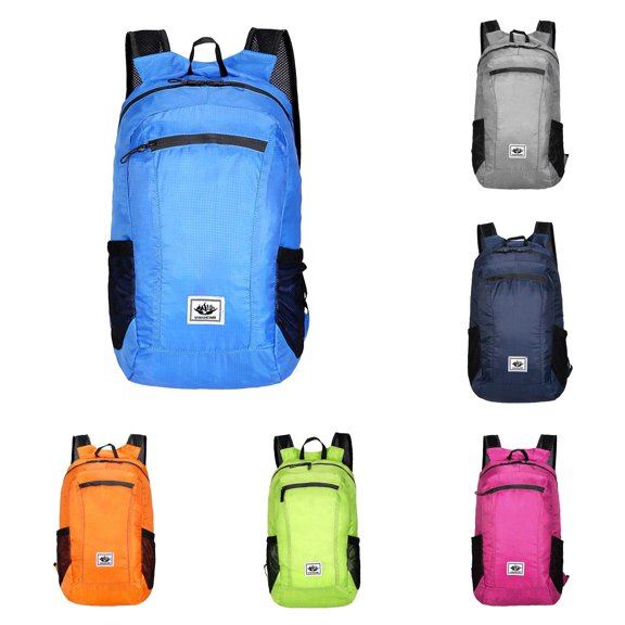 XINXIAOO Colorful Folding Outdoor Backpack, Large Capacity Lightweight Travel Sports Bag with Logo Print