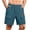 #573-Blue, variant on Men's Ribbed Cargo Shorts | Elastic Waist Loose Fit Casual Workwear Shorts (Multiple Solid Colors) Gifts