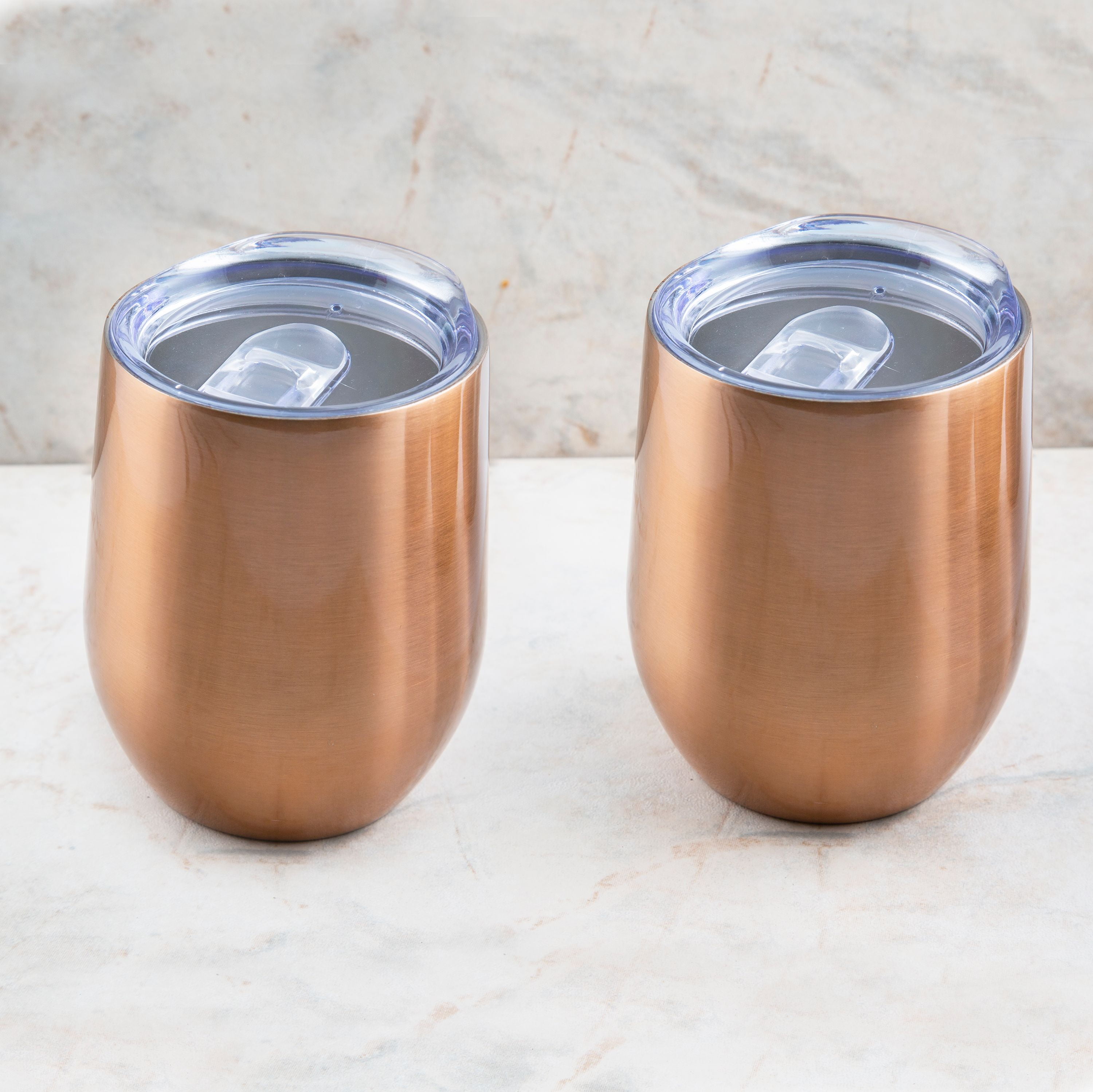 Better Homes & Gardens Copper 11 oz Stemless Doublewall Wine Tumbler, 2