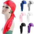 thumbnail image 5 of Unisex Men Womens Bandana Doo Durag Headwear Long Tail Soft Silk Pirate Cap Wrap, 5 of 6