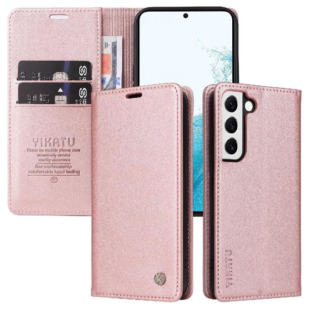 Funda para Samsung Galaxy S22 Plus Estuche de Cuero PU Tipo Cartera con Ranuras para Tarjetas y Cierre Magnético