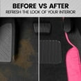 thumbnail image 4 of BDK Hot Pink Carpet - Two-Tone Faux Leather Automotive Floor Mats, Included Anti-Slip Features and Built-in Heel Pad, Stylish Floor Mats for Cars Truck Van SUV, 4 of 8