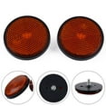 thumbnail image 5 of RAINB 2Xcircular Reflector Car Trucks Motorcycle Night Reflector Refraction Light Part (red), 5 of 8