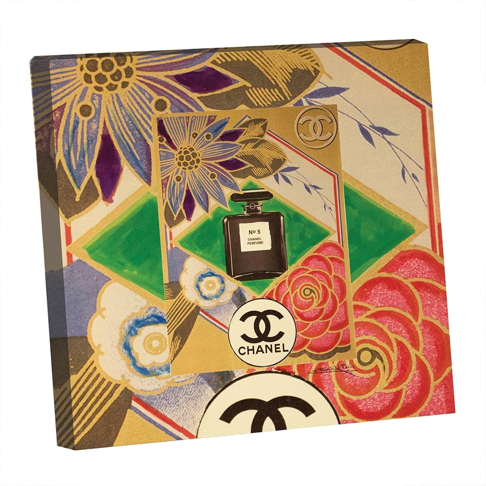 VINTAGE FASHION PERFUME BOTTLE - 14"x14" Canvas Artwork 16 x 20