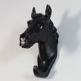 thumbnail image 2 of Resistente Caballo Cabeza Colgador En Resina para proteger Sombrero Bolsas Negro Los 4.5x9x13cm perfecl Gancho de resina, 2 of 8