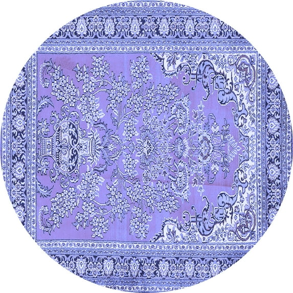 Ahgly Company Indoor Round Persian Blue Traditional Area Rugs, 8' Round