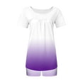 thumbnail image 6 of 2 Piece Sets for Women Fashion Casual Round-Neck Short Sleeve Two-Piece Comfortable Home Pajamas Sports Set, 6 of 7
