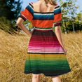 thumbnail image 3 of BEAUTIFUL MEXICAN SERAPE Sleeveless Dress birthday dress Clothing Bridesmaid dress woman, 3 of 6
